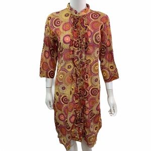 Isha  3/4 Sleeve Button Dowm Kurtha Tunic